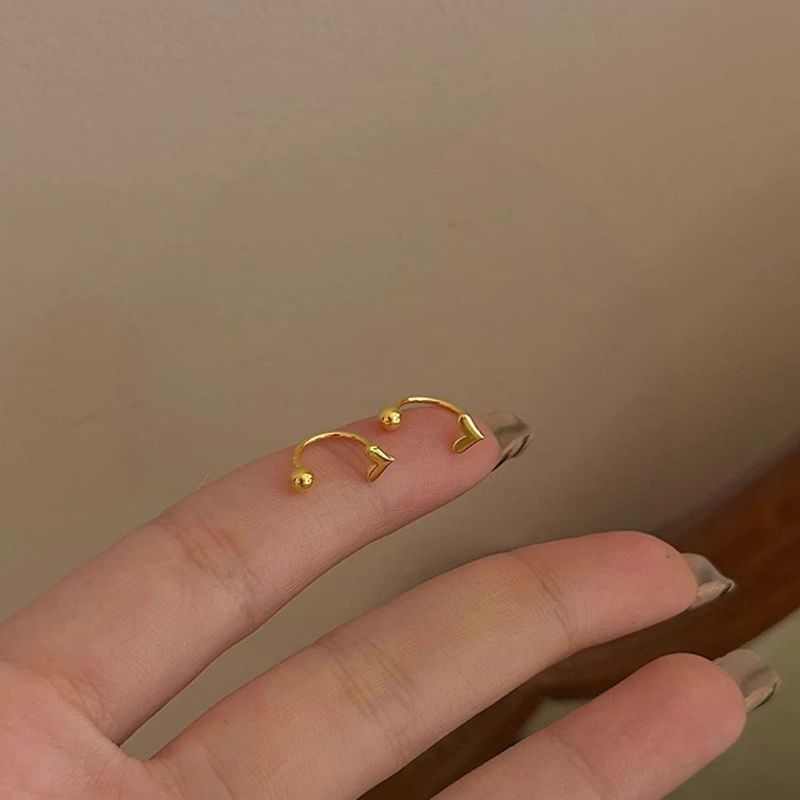 Earring Alloy Heart Threader