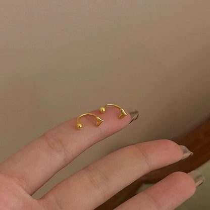 Earring Alloy Heart Threader