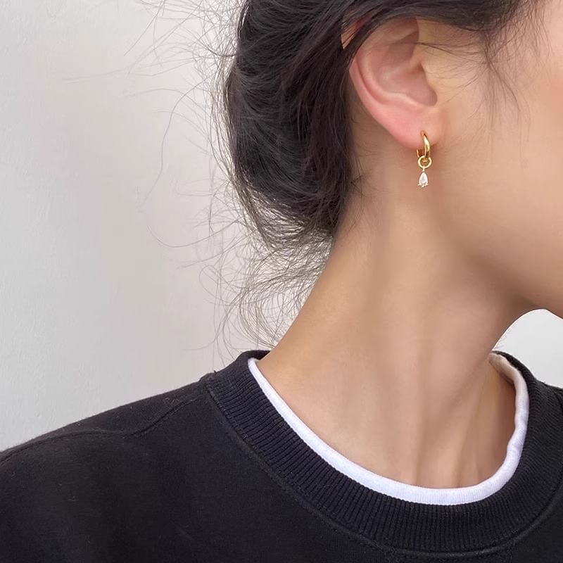 Alloy Earring Set Rhinestone Drop of + 3: Huggie