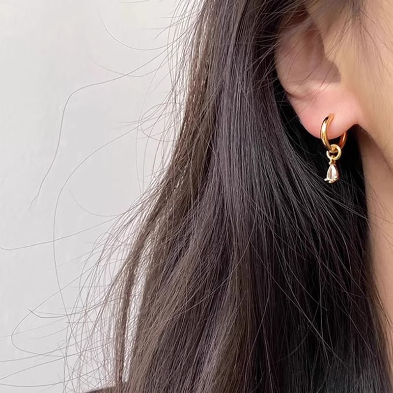 Alloy Earring Set Rhinestone Drop of + 3: Huggie