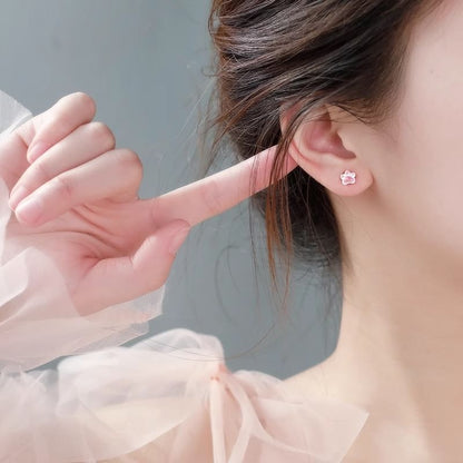 Earrings Ceramic Paw Cat