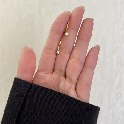 Rhinestone Alloy Earring Drop