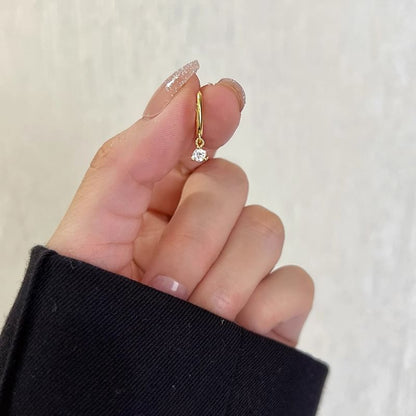 Rhinestone Alloy Earring Drop