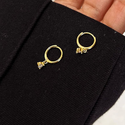 Rhinestone Alloy Earring Drop