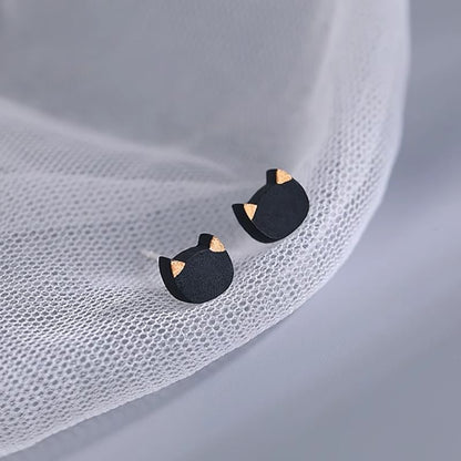 Ceramic Earring Stud Cat