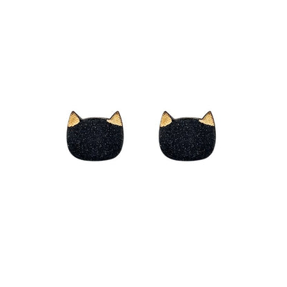 Ceramic Earring Stud Cat