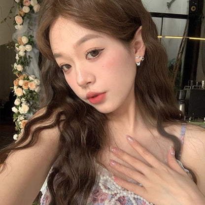 Earring Alloy Huggie Butterfly