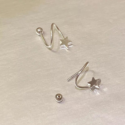 Star Heart Alloy Jacket / Bead Ear