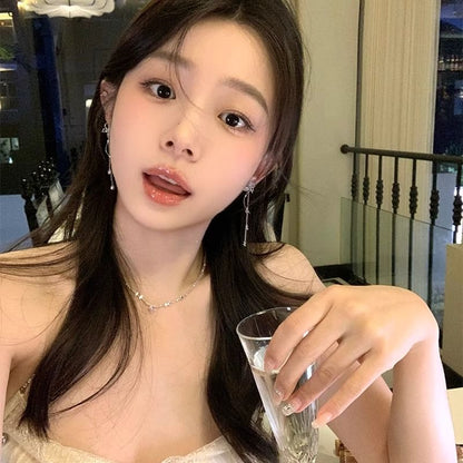 Stone Cat Earring Butterfly Dangle Eye Alloy Faux