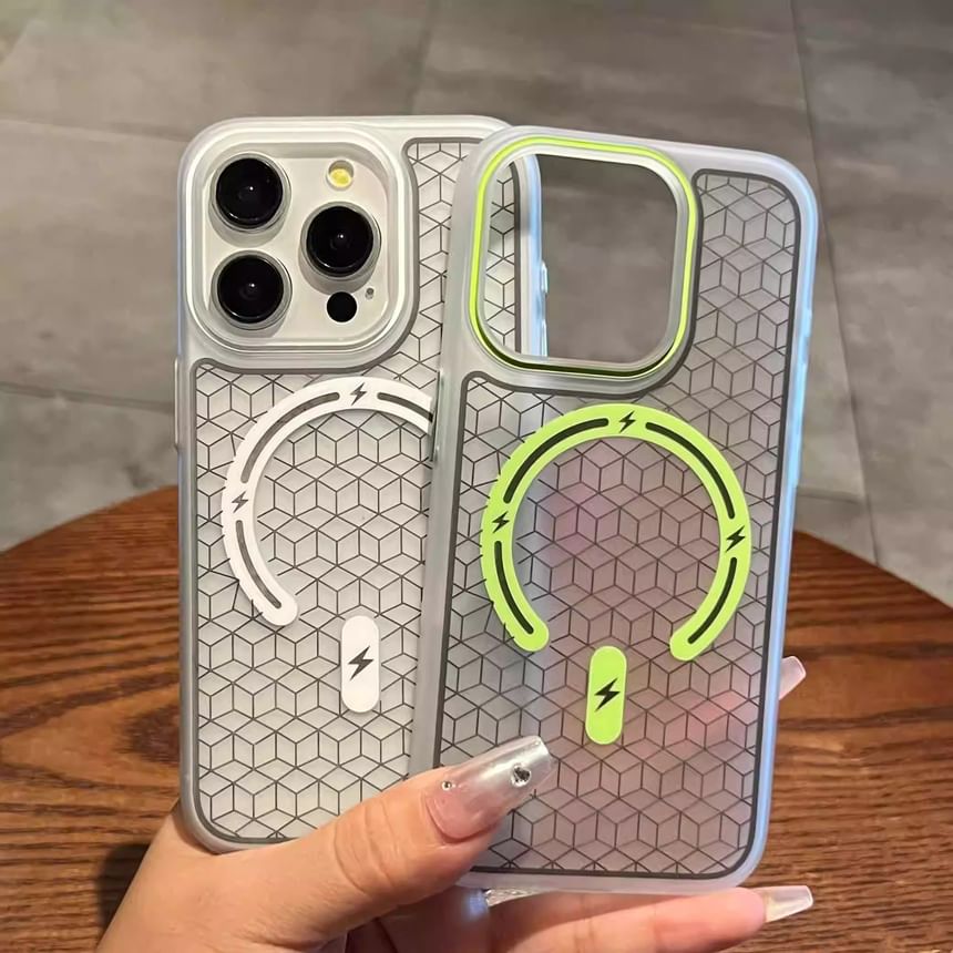 with Magnetic Case Geometric MagSafe) Phone (Compatible