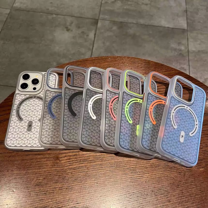 with Magnetic Case Geometric MagSafe) Phone (Compatible