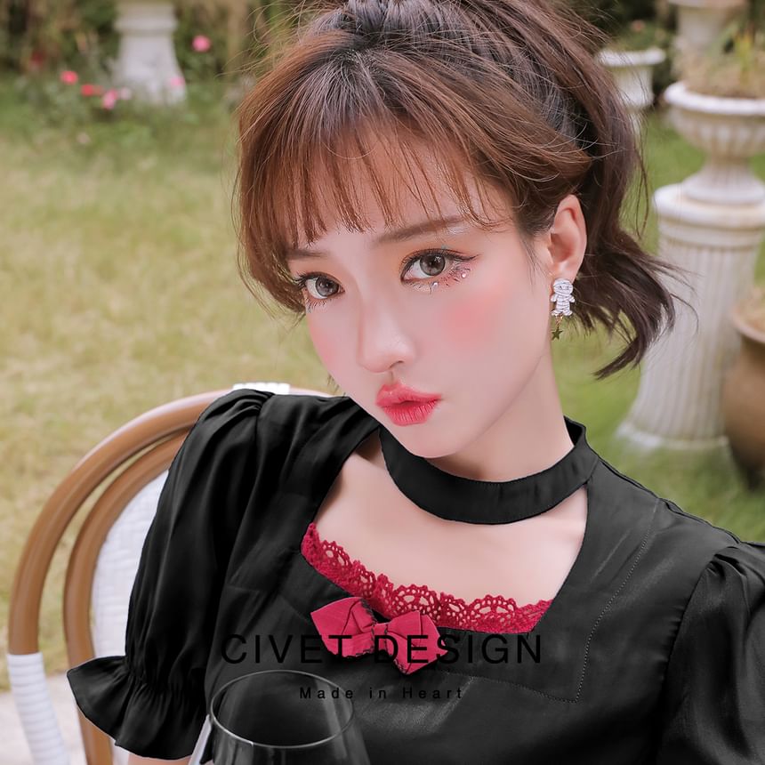 Sterling Stud Earring Cartoon Silver Halloween / Cuff Ear Asymmetrical