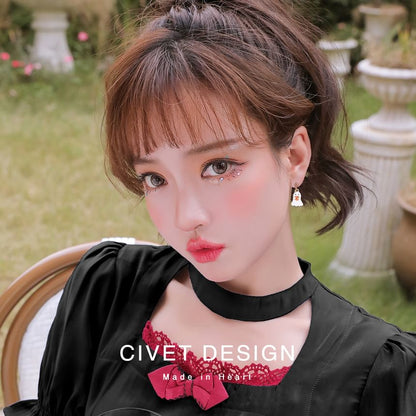 Box Halloween Phantom + Velvet Earring Jewelry Pumpkin