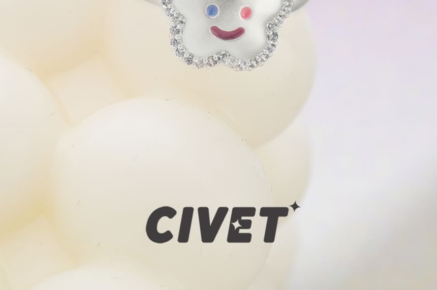 Face Flower Ring Smiley Open