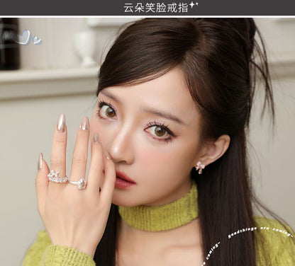 Face Flower Ring Smiley Open