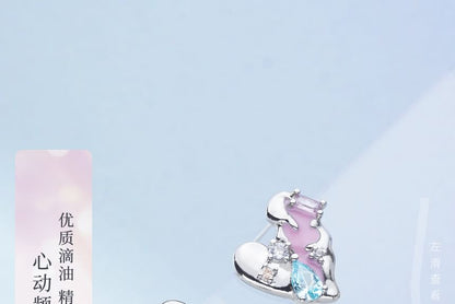 Cuff Ear Sterling Panel Stud Silver / Earring Heart