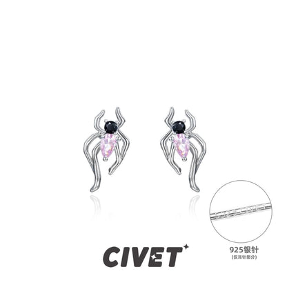 Silver Stud Cuff Earring / Spider Sterling Ear Simple