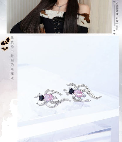 Silver Stud Cuff Earring / Spider Sterling Ear Simple