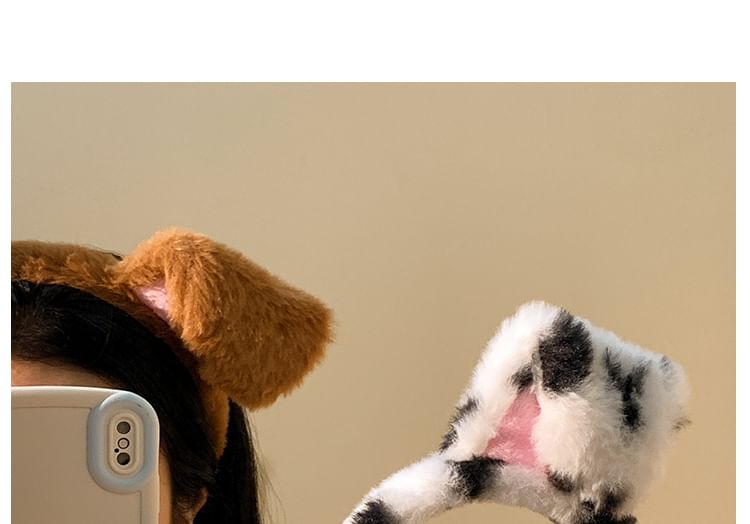 (Various Headband Ear Animal Face Designs) Chenille Wash