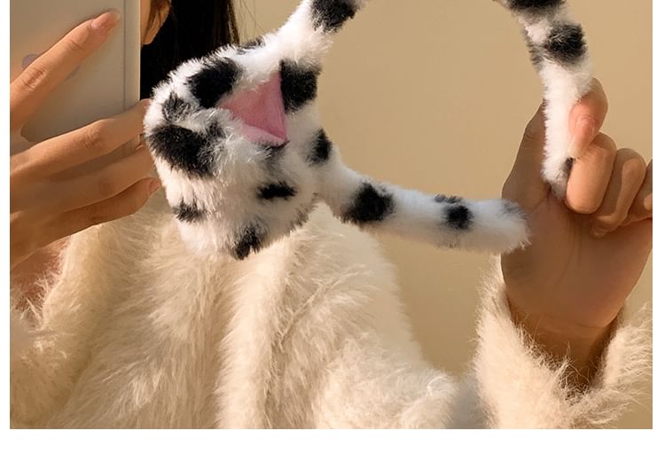 (Various Headband Ear Animal Face Designs) Chenille Wash