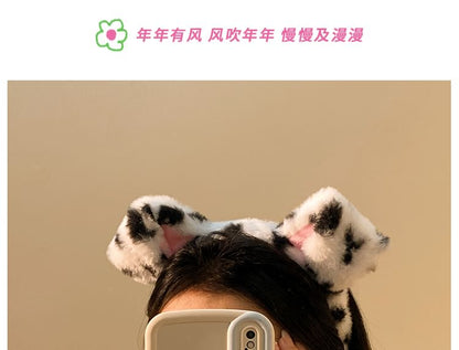 (Various Headband Ear Animal Face Designs) Chenille Wash