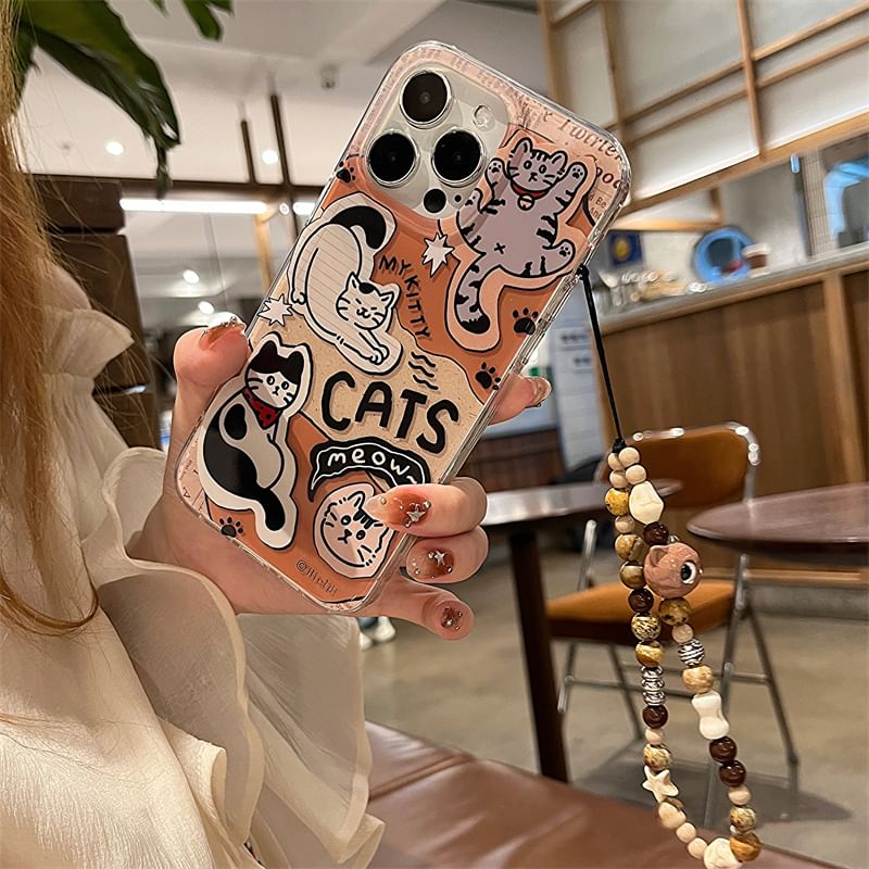 Cat Case Set Phone Strap /