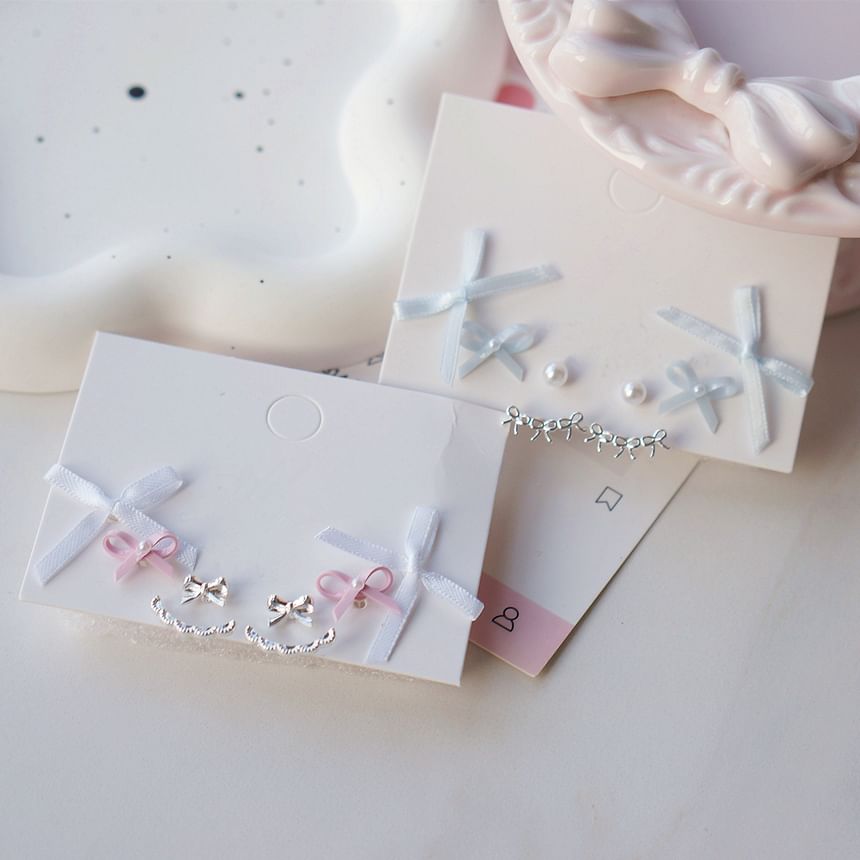 Pairs: Bow Earring of 3 Set