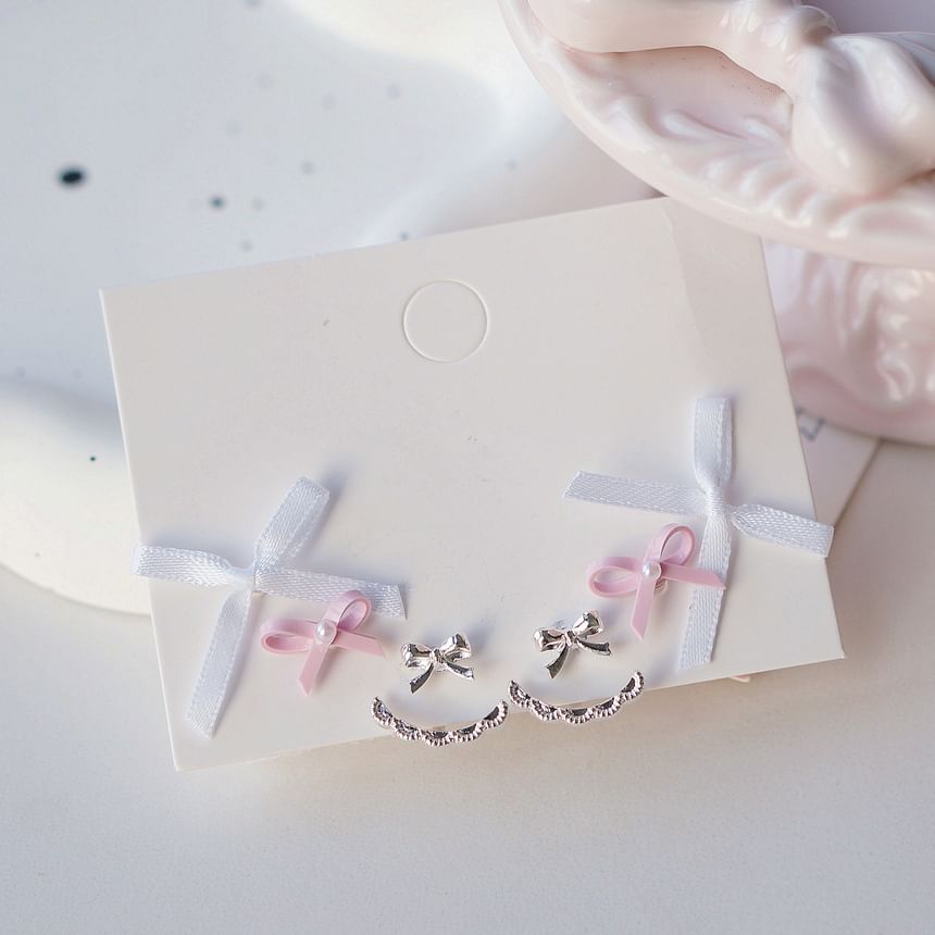 Pairs: Bow Earring of 3 Set