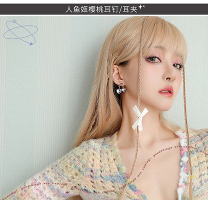 Stud / Cherry Clip-On Heart Earring