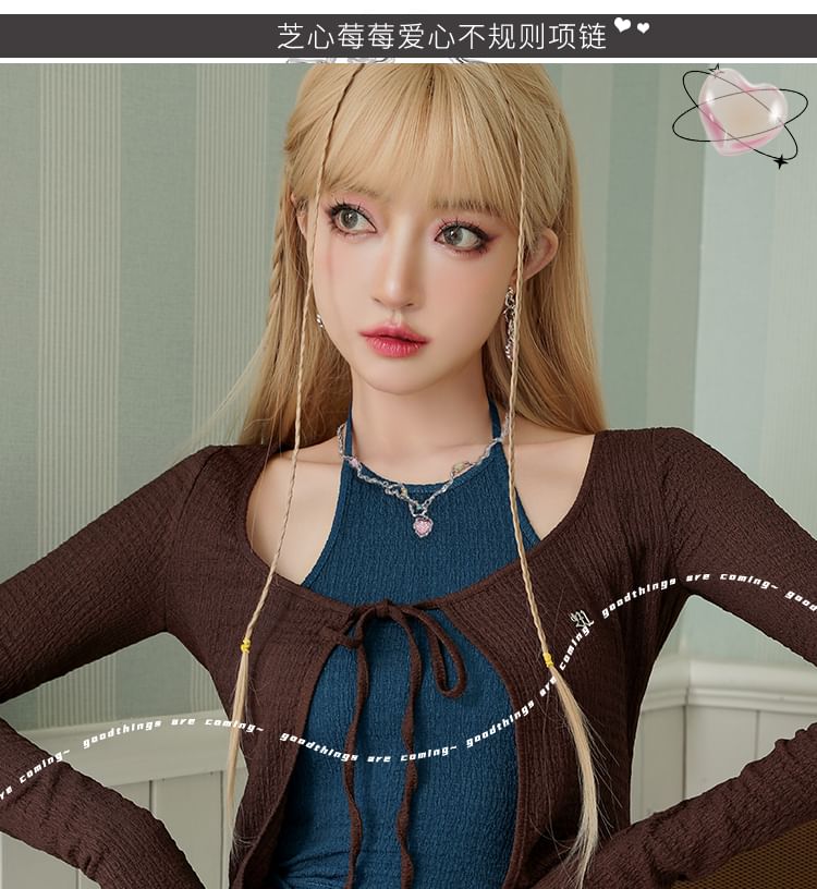 Heart Strawberry Rhinestone Necklace