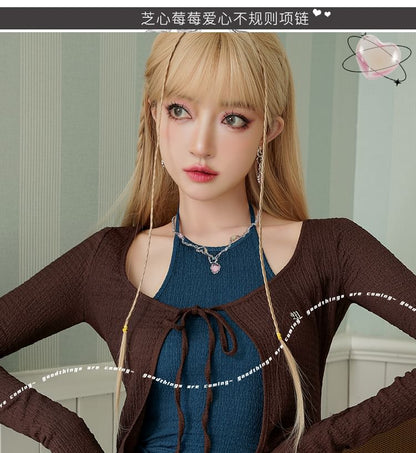 Heart Strawberry Rhinestone Necklace