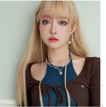 Heart Strawberry Rhinestone Necklace