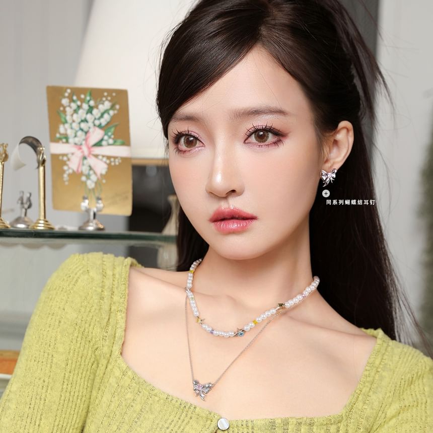 Necklace Ribbon Layered