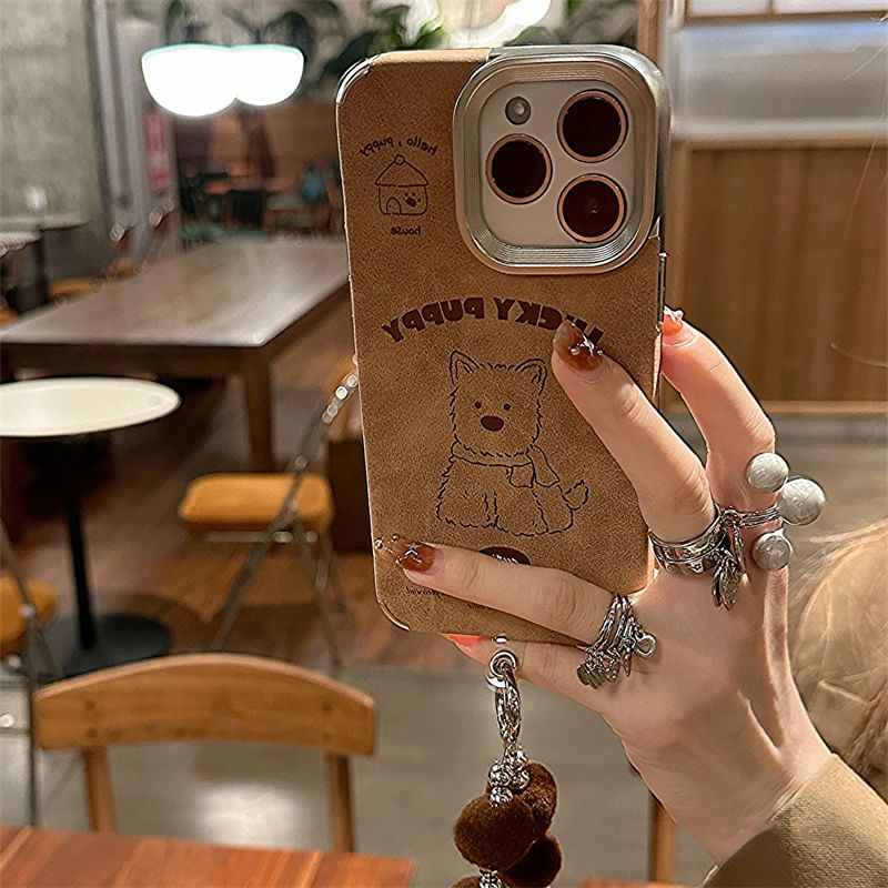 Set Case / Phone Dog Strap Pom