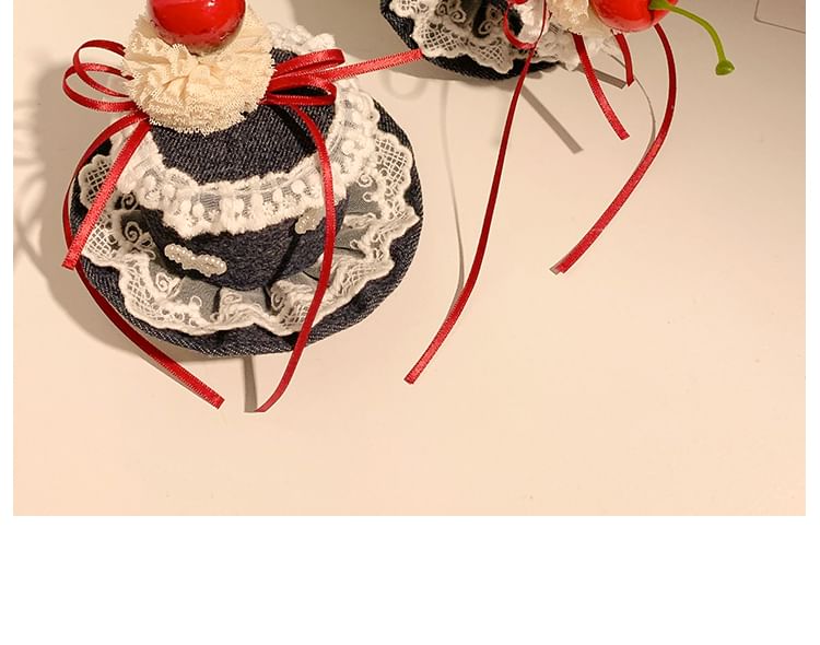 Clip Cherry Hat Lace / Headband Hair Trim