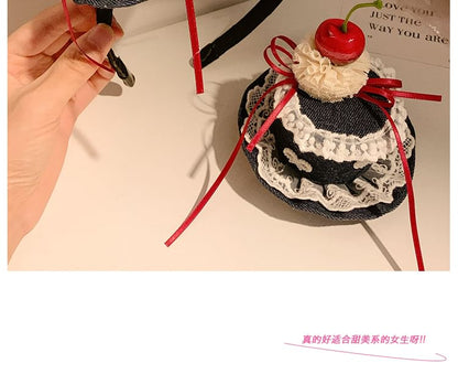 Clip Cherry Hat Lace / Headband Hair Trim