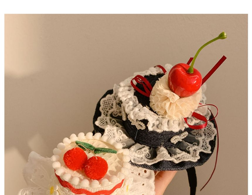 Clip Cherry Hat Lace / Headband Hair Trim