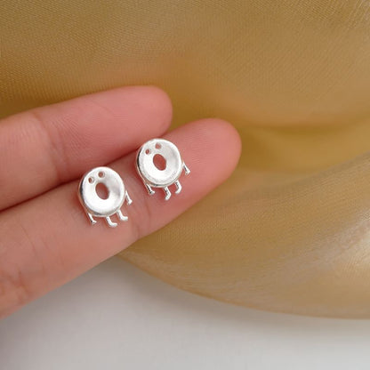925 Silver Sterling Stud Cartoon Earring
