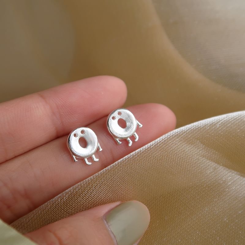 925 Silver Sterling Stud Cartoon Earring