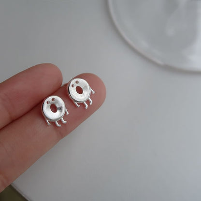 925 Silver Sterling Stud Cartoon Earring