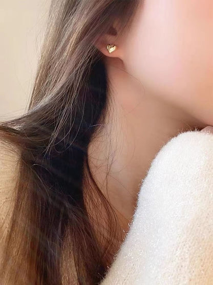 Silver Heart Sterling Stud 925 Earring