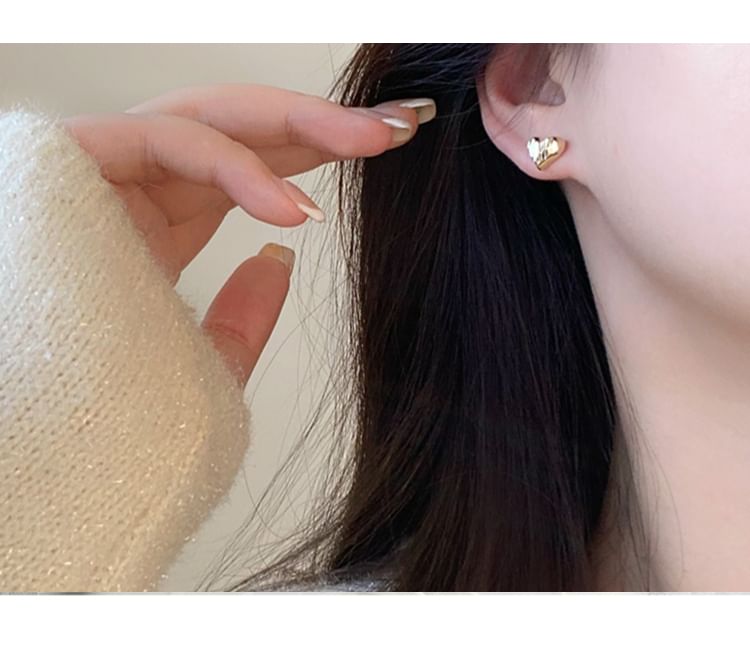 Silver Heart Sterling Stud 925 Earring