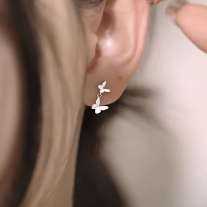 Earring 925 Drop Butterfly Silver Sterling