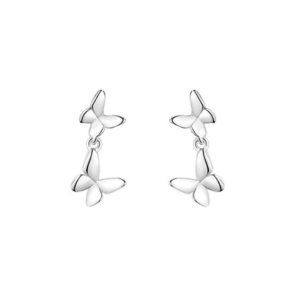 Earring 925 Drop Butterfly Silver Sterling