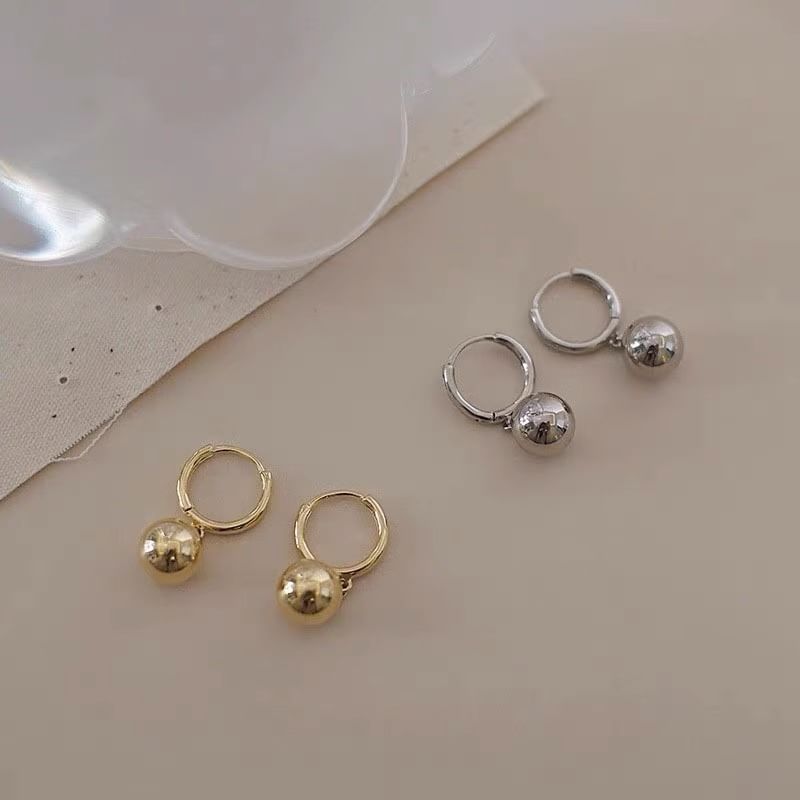 925 Huggie Sterling Silver Ball Drop Earring