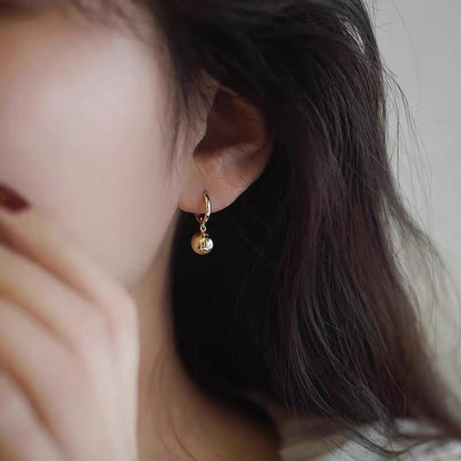 925 Huggie Sterling Silver Ball Drop Earring