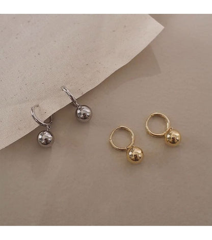 925 Huggie Sterling Silver Ball Drop Earring