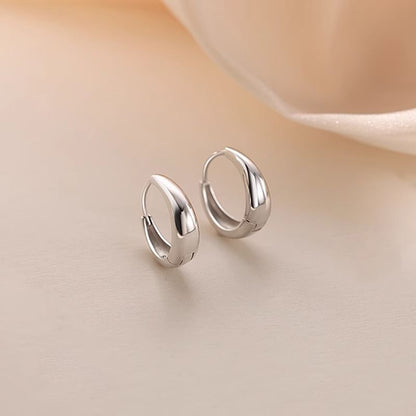 Hoop Earring Silver Sterling Glossy 925