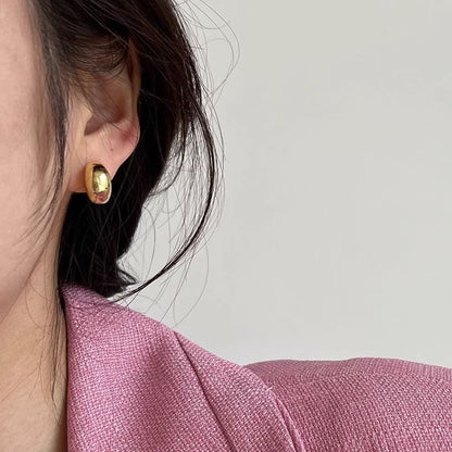 Earring Sterling Silver Hoop 925 Glossy