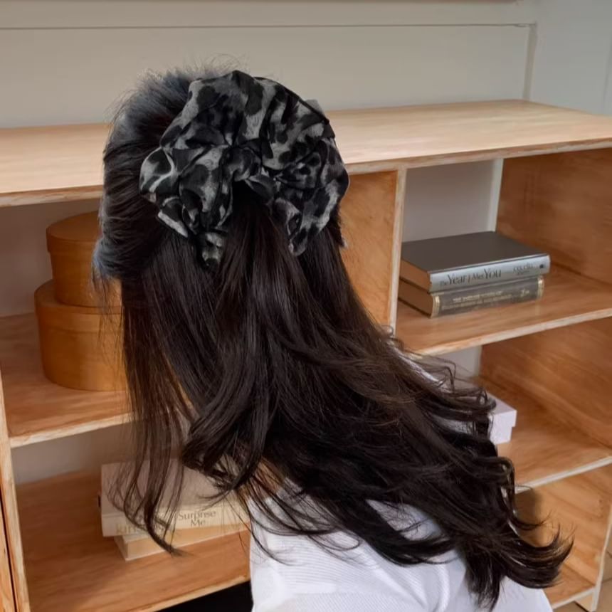 Print Scrunchie Hair Leopard